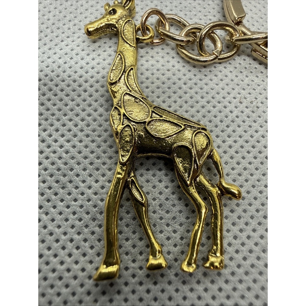 Giraffe Key Chain Gold Color 2” - Picture 5 of 13